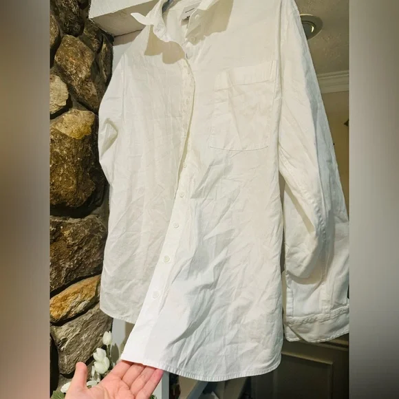 Reformation $128 Will Oversized White Button Down Shirt | Size S - Picture 12 of 13